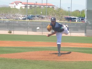 Danny Hultzen throws a pitch during AAA game