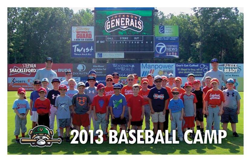 Patrick Brady and Stephen Shackleford led today's Generals Baseball Camp. (Andrew Key)