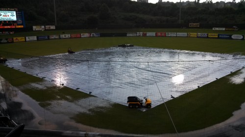 Smokies Park was pummeled by rain over the last two days. 