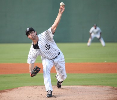 Kyle Hunter tossed 5 scoreless innings during game 1 last night.