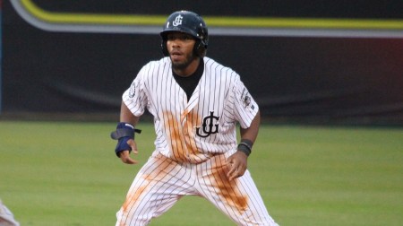 Leon Landry scored the game-winning run in the 8th inning last night. 