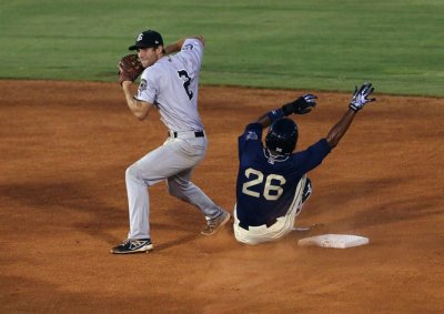 Chris Taylor collected 3 hits last night in Jackson's loss.