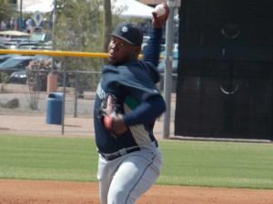 Victor Sanchez on Sunday against Padres AA club. 